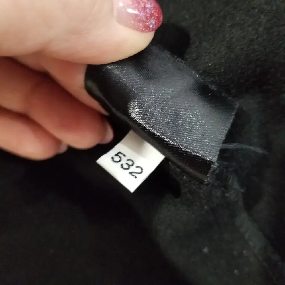 Oska Danielle Jacket 532 Size 1 Black Virgin Wool Peplum Waistcoat Legenlook